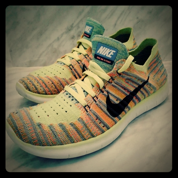 Nike Free RN Flyknit GS 3.5 Womens 5 Running Shoes - Picture 1 of 6